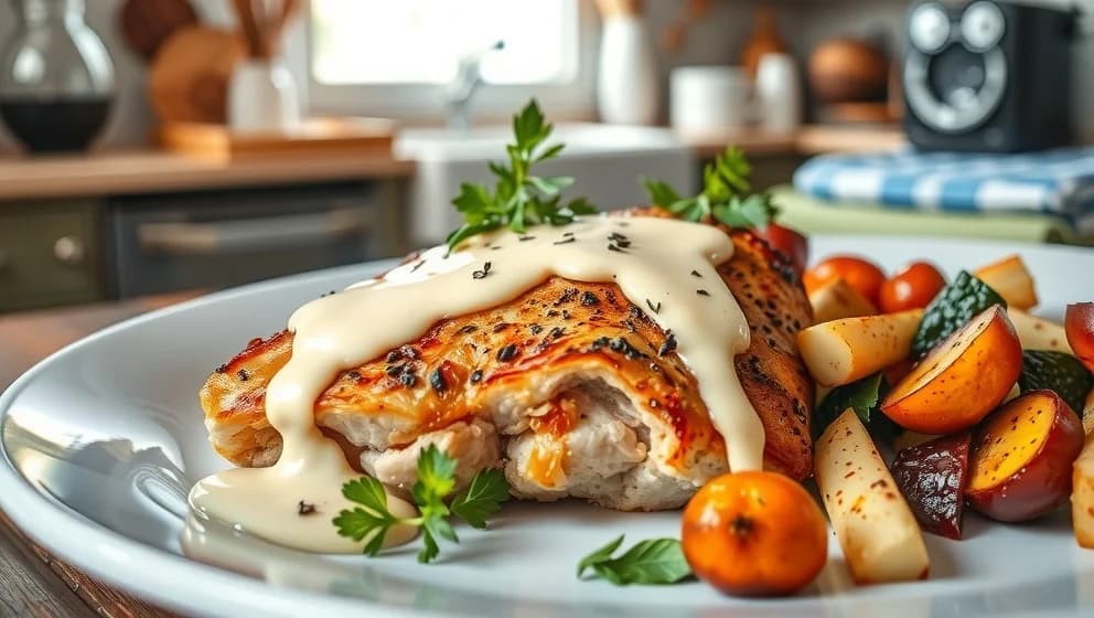 Kalkonfilé i ugn med mammas underbara sås